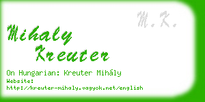 mihaly kreuter business card