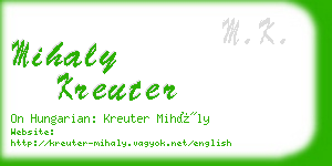 mihaly kreuter business card